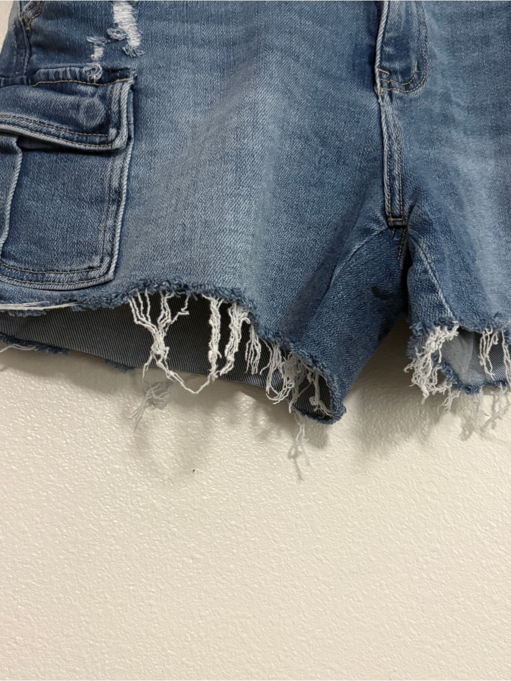VERVET Bonuses Rebecca High Rise Cargo Shorts Size XL Distressed Boutique - Picture 4 of 6